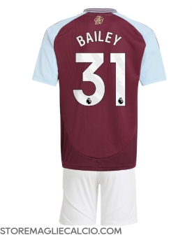 Aston Villa Leon Bailey #31 Maglia Gara Casa Repliche 2024-25 Bambino Maniche Corte Aston Villa Leon Bailey #31 Maglia Gara Casa Repliche 2024-25 Bambino Maniche Corte